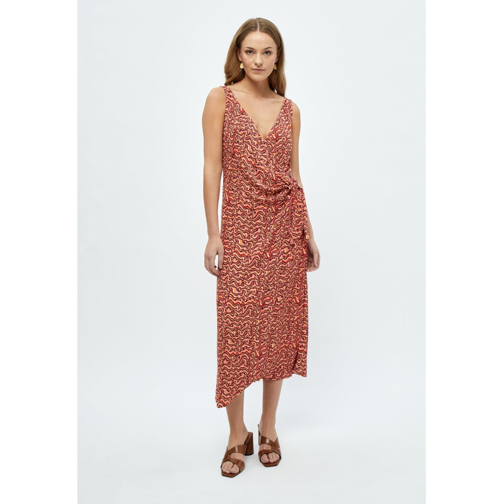 Peach on sale wrap dress