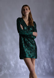 Minus Caia Glitter Dress Dress 3036 JADE GREEN