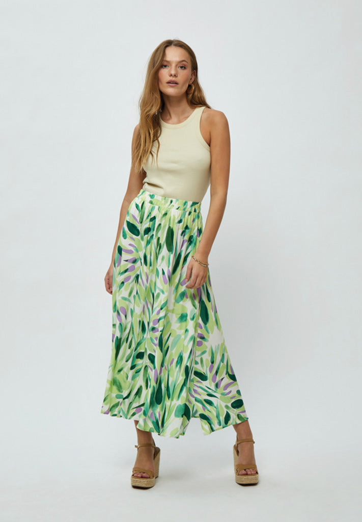Desires DSMacie Maxi Skirt Skirt 3206P Sap Green Print