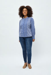 Peppercorn Demia O-neck Shirt Curve Shirt 2991P DRESS BLUES PR