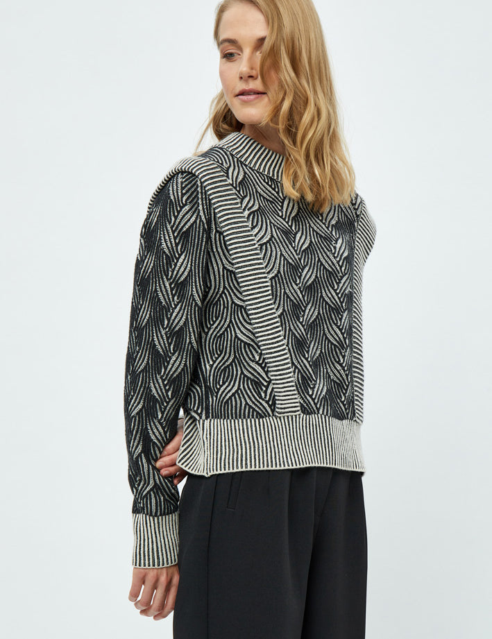 Desires Edil Long Sleeve Knit Pullover Pullover 0011S Gardenia Stripe