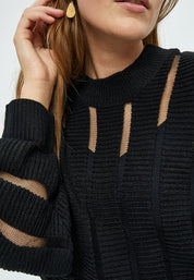 Desires Evila Bat Sleeve Knit Pullover Pullover 9000 Black