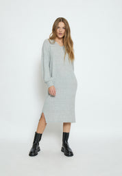 Minus Lilliane Midi Knit Dress Dress 2323M High-rise Grey Melange