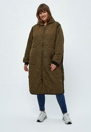 Peppercorn Lulu Reversible Coat Curve Coat 3958 Army Brown