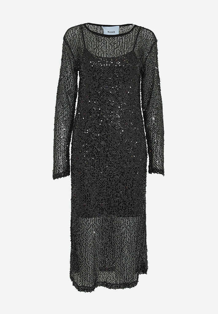 Minus Mera Glitter Midi Dress Dress 100 Black