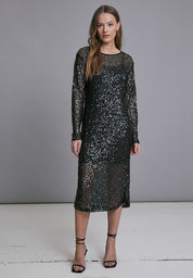 Minus Mera Glitter Midi Dress Dress 100 Black