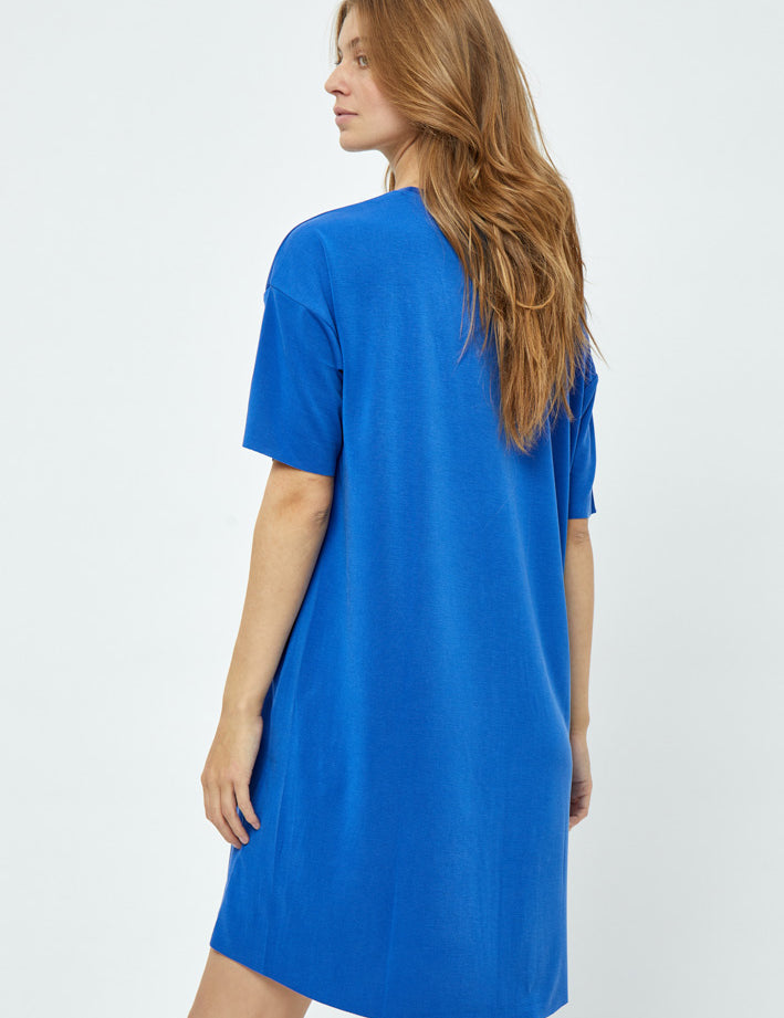 Peppercorn Octana Short Sleeve Knee Length Dress Dress 1562 Clematis Blue