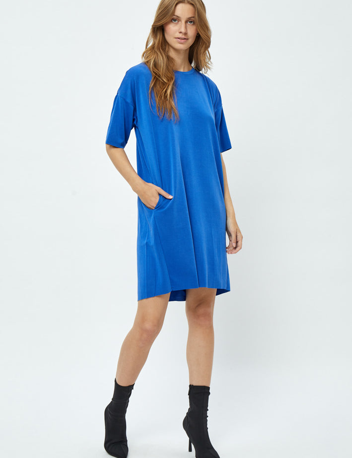 Peppercorn Octana Short Sleeve Knee Length Dress Dress 1562 Clematis Blue