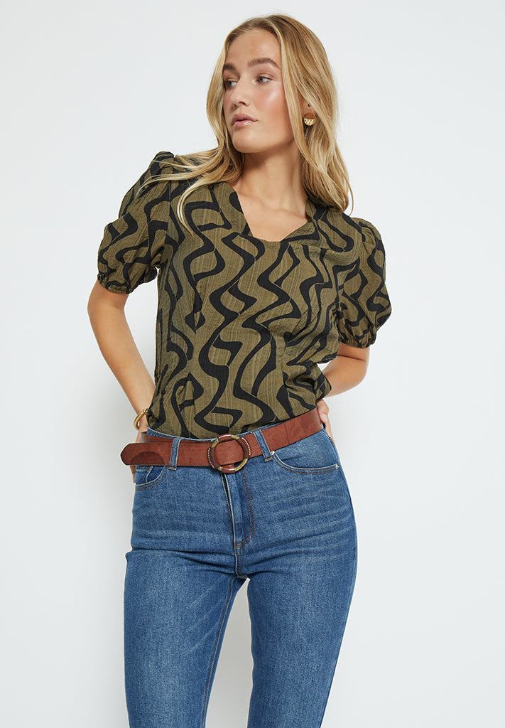 Peppercorn Oline Blouse Blouse 3820P Capers