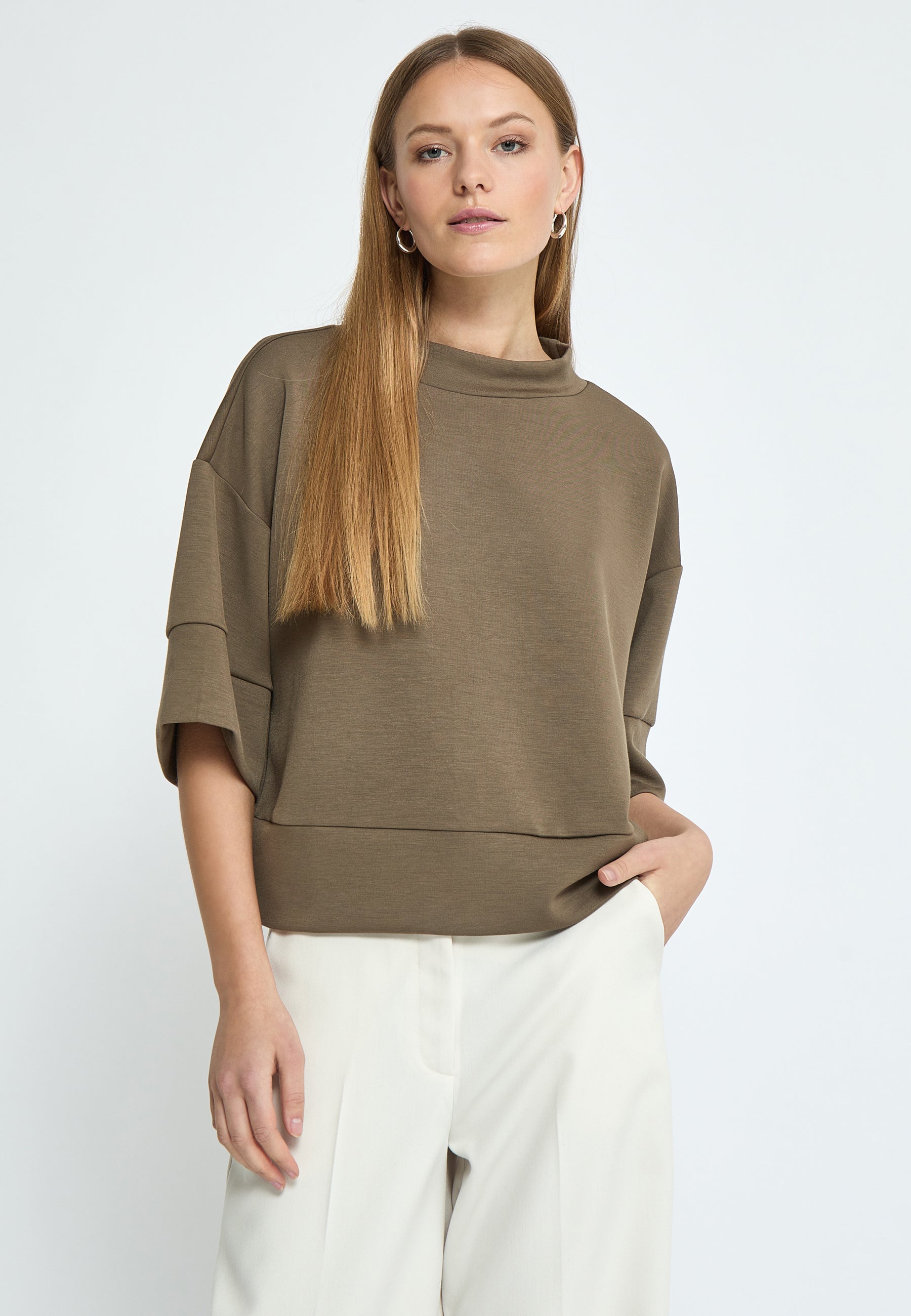 Peppercorn PCDicette Sweat Blouse 5998 Canteen Brown