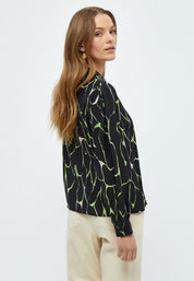 Peppercorn PCParker Long Sleeve Shirt Shirt 3186P Foliage Green Print
