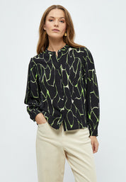 Peppercorn PCParker Long Sleeve Shirt Shirt 3186P Foliage Green Print