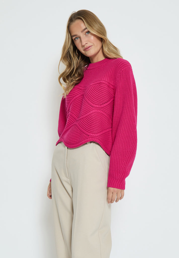Peppercorn PCSif Knit Pullover Pullover 4242 Beetroot Pink