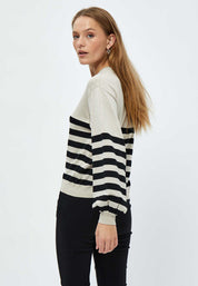 Minus MSPerla Knit Pullover Pullover 9015S Sand Gray Stripe