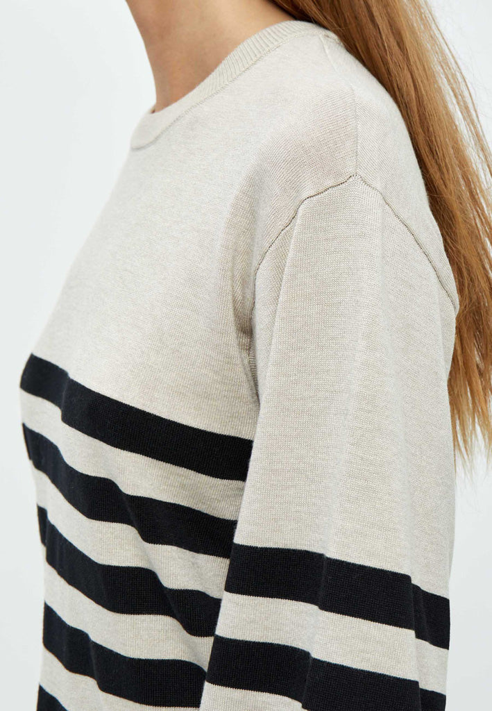 Minus MSPerla Knit Pullover Pullover 9015S Sand Gray Stripe