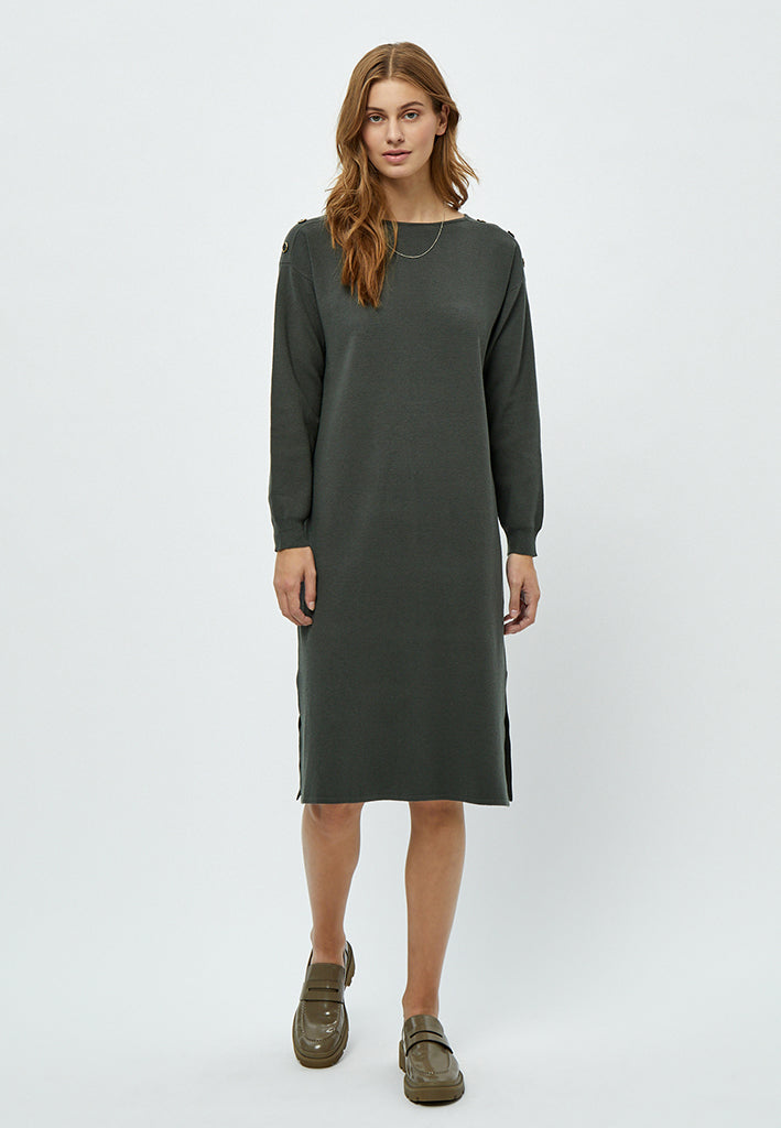 Green boat clearance neck dress