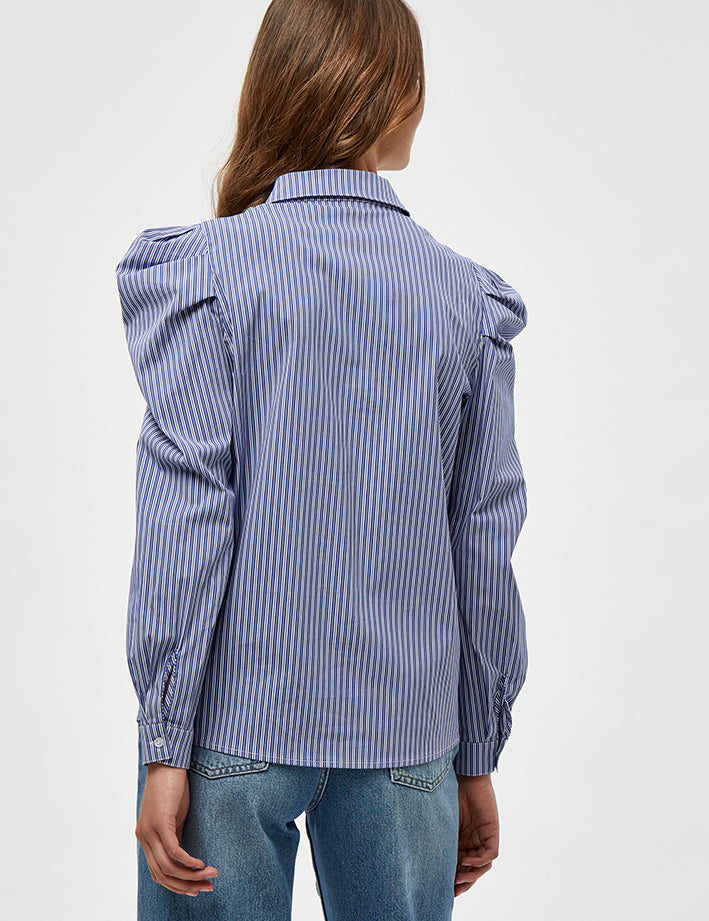 Minus MSElayna Striped Shirt Shirt 9336S Blue Zen Stripe