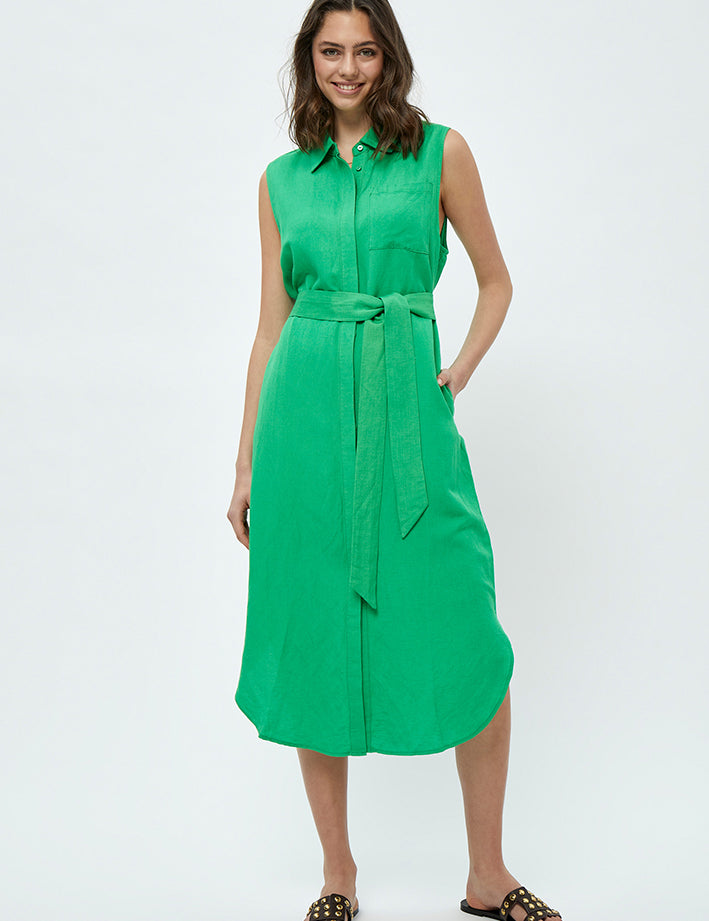 Minus MSMarly Linen Shirt Dress Dress 473 Apple Green