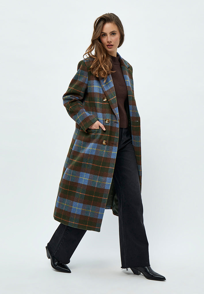Green checked coat on sale
