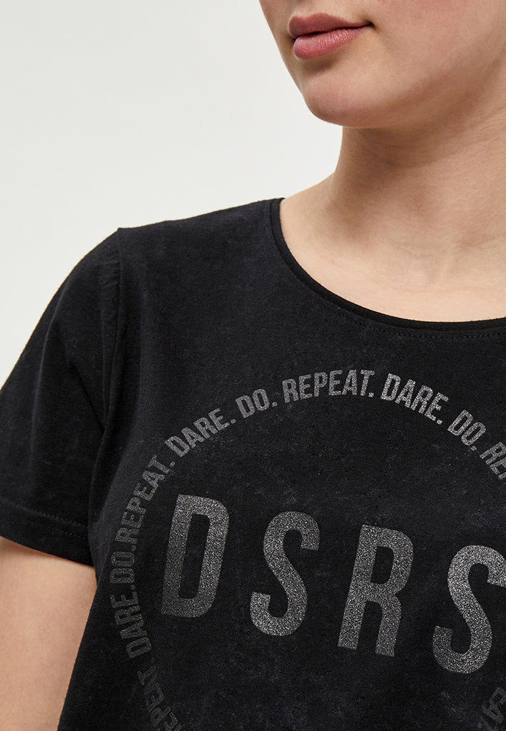 Desires A Desires Stone Tee T-Shirt 9044P Circle Print