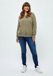 Peppercorn Alaniah Cardigan Curve Cardigans 0178M Winter Twig Sand Melange