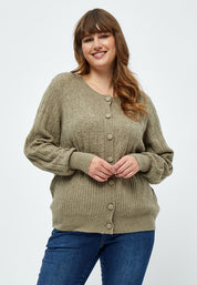 Peppercorn Alaniah Cardigan Curve Cardigans 0178M Winter Twig Sand Melange