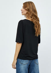 Desires Augusta 2/4 Sleeve Crochet T-Shirt T-Shirt 9000 Black