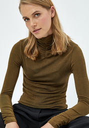 Desires Bob High Neck Long Sleeve T-Shirt T-Shirt 5168S Beech Green ST