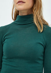 Minus MSCally Roll Neck Wool Top T-Shirt 4112 Jungle Green