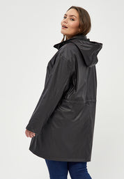 Peppercorn Cane Hooded Raincoat Curve Raincoat 9000 Black