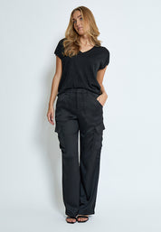 Minus Carlina Knit T-Shirt T-Shirt 356 Black Metallic
