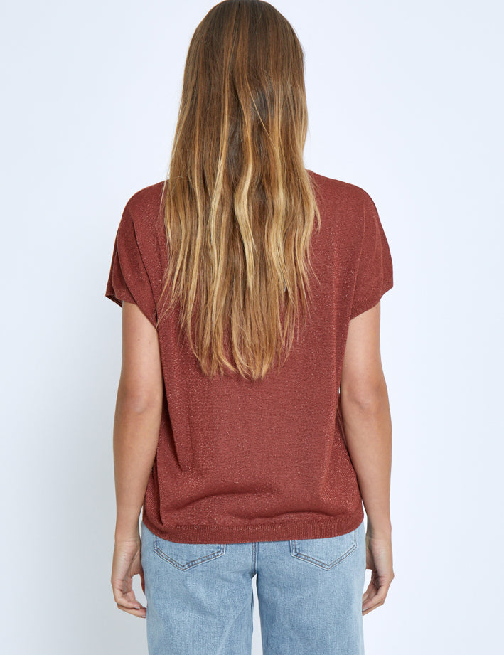Minus Carlina Knit T-Shirt T-Shirt 4800MET Smoked Paprika Met.
