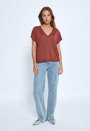 Minus Carlina Knit T-Shirt T-Shirt 4800MET Smoked Paprika Met.