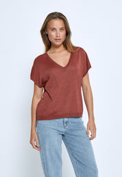 Minus Carlina Knit T-Shirt T-Shirt 4800MET Smoked Paprika Met.