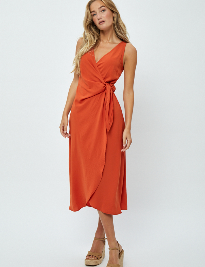Desires DSBianna Wrap Dress Dress 6308 Mecca Orange