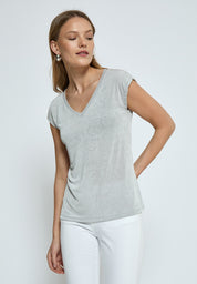 Desires DSBob Shimmer T-Shirt T-Shirt 9811 Silver