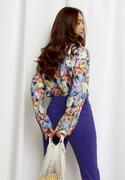 Desires DSCamilla Bow Shirt Shirt 0985P Bog Sand Print