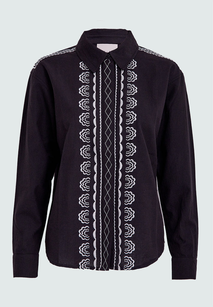 Desires DSCharlene Embroidery Shirt Shirt 9000 Black