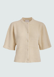 Desires DSDelta Short Sleeve Knit Cardigan Cardigans 0024 Buttercream White