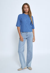 Desires DSDelta Short Sleeve Knit Cardigan Cardigans 1590 Blue Bonnet