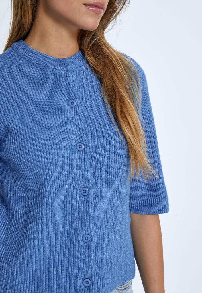Desires DSDelta Short Sleeve Knit Cardigan Cardigans 1590 Blue Bonnet