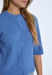 Desires DSDelta Short Sleeve Knit Cardigan Cardigans 1590 Blue Bonnet