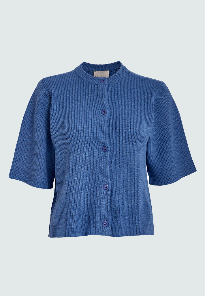 Desires DSDelta Short Sleeve Knit Cardigan Cardigans 1590 Blue Bonnet