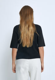 Desires DSDelta Short Sleeve Knit Cardigan Cardigans 9000 Black