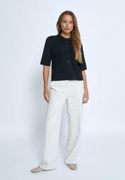 Desires DSDelta Short Sleeve Knit Cardigan Cardigans 9000 Black