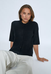 Desires DSDelta Short Sleeve Knit Cardigan Cardigans 9000 Black