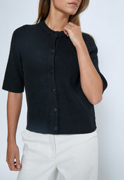 Desires DSDelta Short Sleeve Knit Cardigan Cardigans 9000 Black