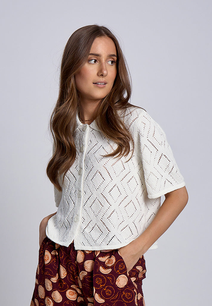 Desires DSElsa Crochet Shirt Shirt 0140 Tofu