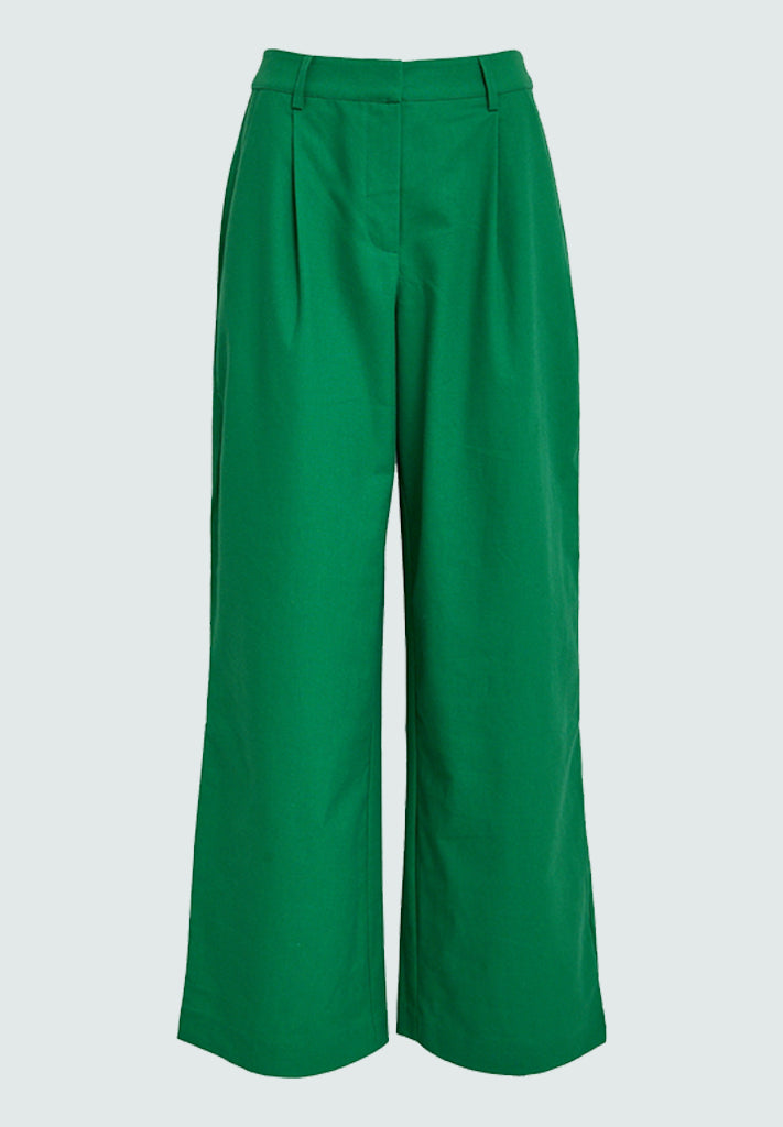 Desires DSEmily Mid Waisted Wide Leg Linen Pant Pant 4419 Ming Green
