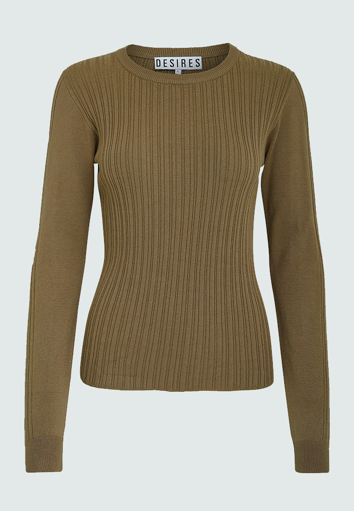 Desires DSEsra Long Sleeve Knit Pullover Pullover 5168 Beech